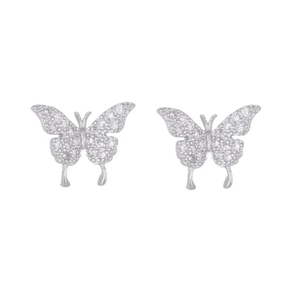 Jewelry - S925 Beautiful Butterfly Stud Earrings